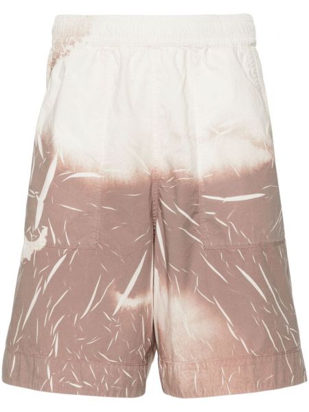 Bermuda kratke hlače s printom s apstraktnim uzorkom Stone Island bež