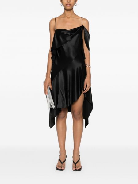 Hedvábné koktejlové šaty Givenchy černé