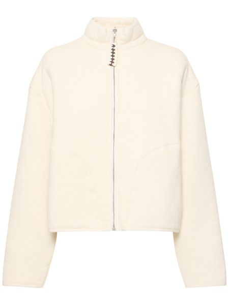 Bomuld fleece lynlås jakke Jil Sander