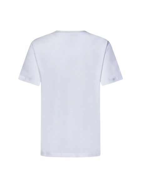 Koszulka z nadrukiem w serca Moschino biała
