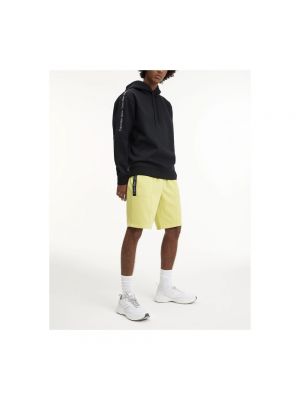 Sweter z kapturem polarowy z kapturem Calvin Klein czarny