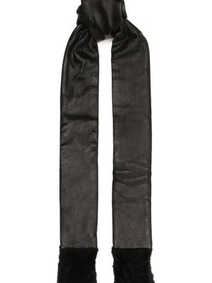 Кожаный шарф Drome черный