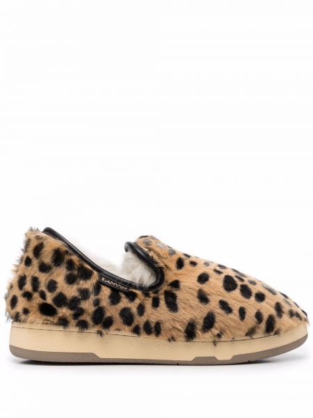 Leopard trykt tøfler Lanvin