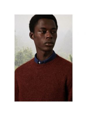 Jersey de seda de tela jersey de cuello redondo Massimo Alba marrón