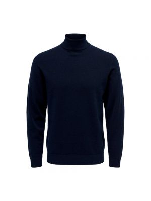 Pull col roulé Only & Sons bleu