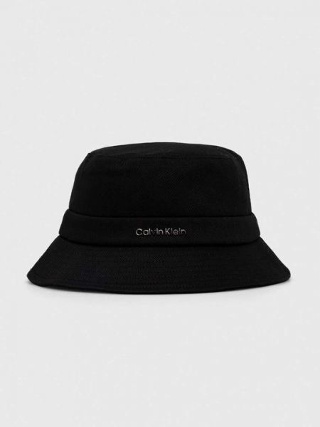 Хлопковая шапка Calvin Klein черная