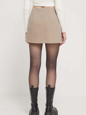 Mini sukně Abercrombie & Fitch béžové