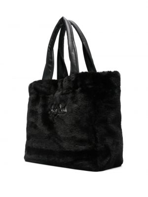 Shopper kabelka s kožíškem Mc2 Saint Barth černá