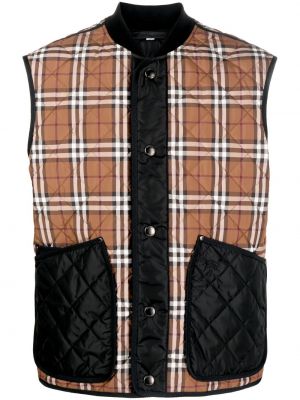 Kockovaná vesta s potlačou Burberry