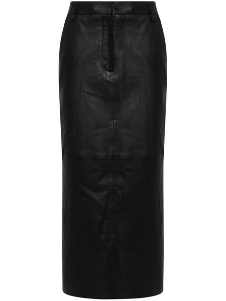 Kožená sukňa Remain čierna