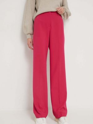 Pantaloni cu talie înaltă Hugo roz