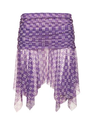 Průsvitné mini sukně s potiskem Gimaguas fialové