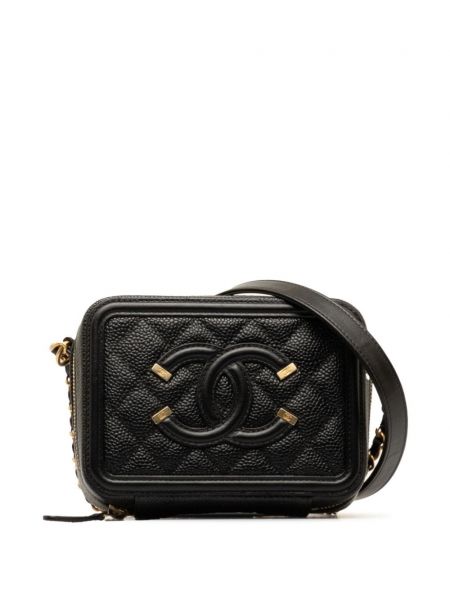 Kožna crossbody torbica Chanel Pre-owned crna