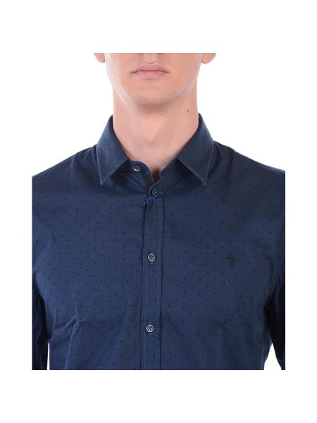 Camisa de algodón Trussardi azul