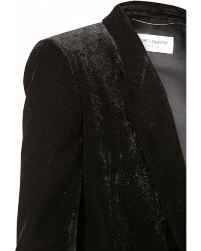 Viskózová bunda Saint Laurent černá