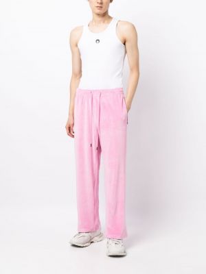Pantalon droit Team Wang Design rose