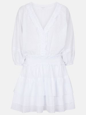 Хлопковое платье мини Poupette St Barth белое