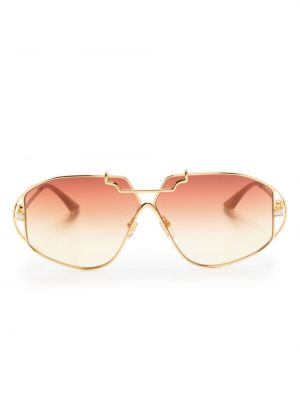 Oversize слънчеви очила с градиентным принтом Casablanca златисто