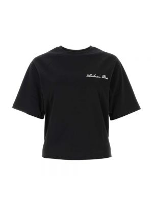 Koszulka bawełniana Balmain czarna