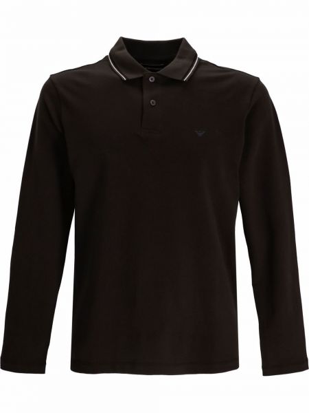 Brodert poloskjorte Emporio Armani brun