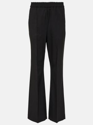 Vlněné rovné kalhoty Loewe černé