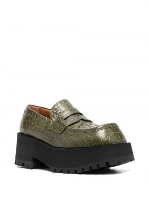 Chunky loafer-kingad Marni roheline