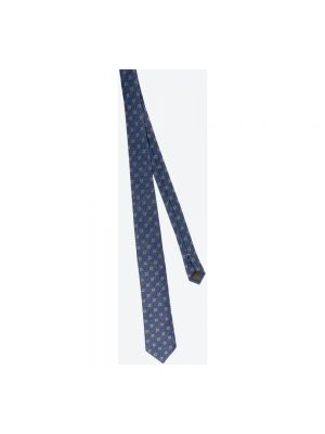 Lniany krawat Canali niebieski