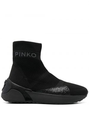 Sneakersy z nadrukiem Pinko czarne