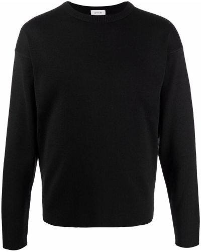 Jersey de tela jersey de cuello redondo Lemaire negro