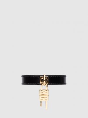 Шкіряний браслет Givenchy чорний