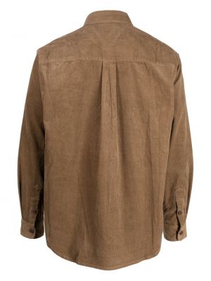 Marškiniai kordinis velvetas Chocoolate ruda