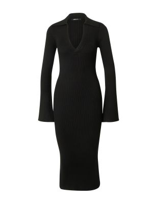 Priliehavé pletené pletené šaty Gina Tricot čierna