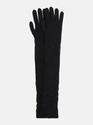 Γάντια κασμιρένια Loro Piana μαύρο