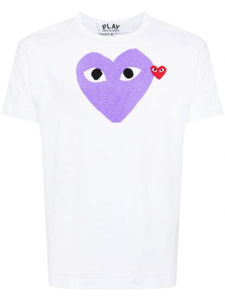 T-shirt Comme Des Garçons Play hvid