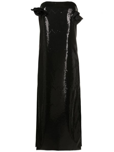 Βραδινό φόρεμα με παγιέτες Adriana Degreas μαύρο