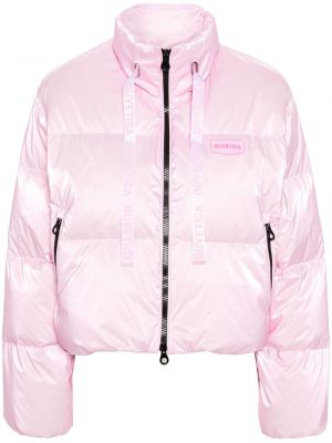 Pernata jakna s printom Duvetica ružičasta