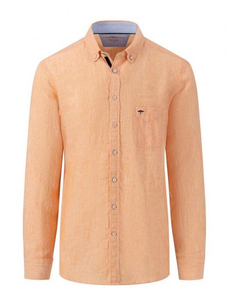 Льняная рубашка с длинным рукавом Fynch-hatton® оранжевая