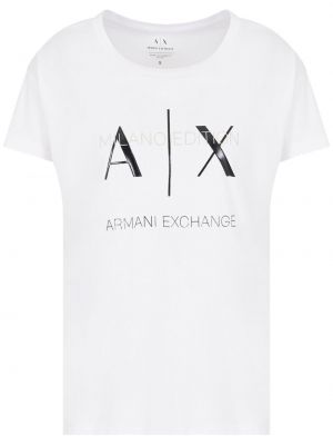 Kokvilnas t-krekls ar apdruku Armani Exchange