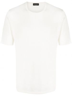 T-shirt en lin avec manches courtes Roberto Collina
