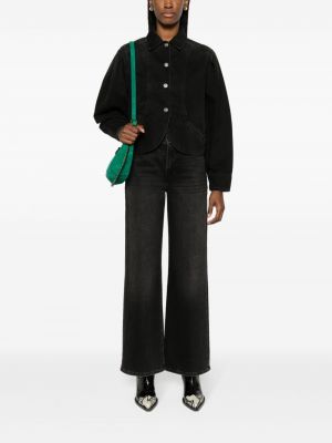 Veste en jean plissée Isabel Marant noir