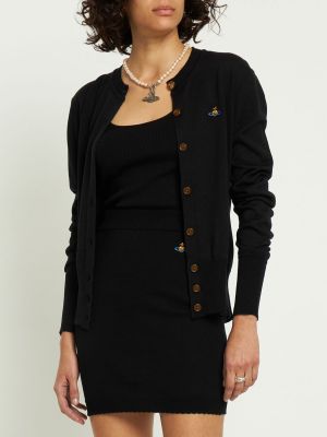 Cardigan di lana di seta Vivienne Westwood nero