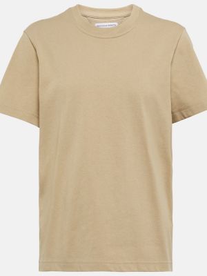 Bavlněné tričko Bottega Veneta béžové