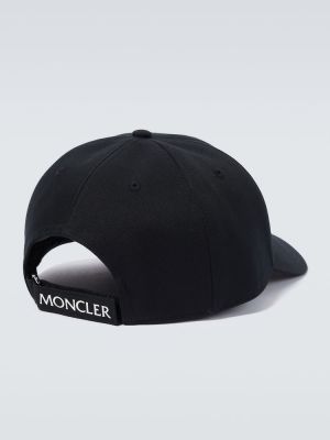 Cappello con visiera di cotone Moncler nero