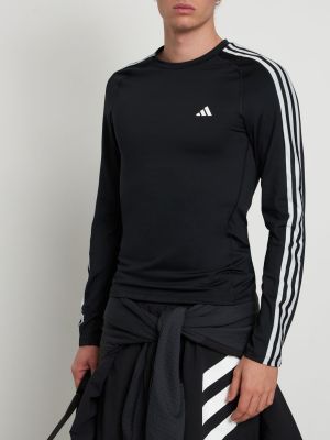 Tricou cu mânecă lungă cu mâneci lungi cu dungi Adidas Performance