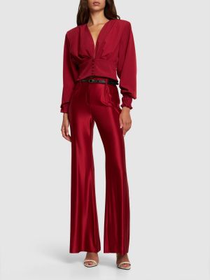 Relaxed fit jersey hlače Alexandre Vauthier rdeča