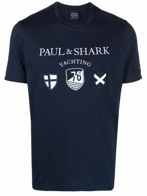 T-shirt con stampa Paul & Shark blu