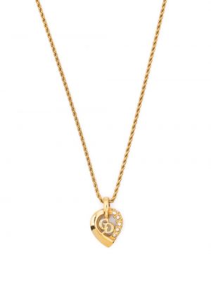 Přívěsek se srdcovým vzorem Christian Dior zlatý