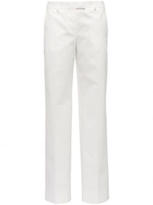 Rovné kalhoty Miu Miu bílé