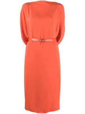 Коктейлна рокля Mm6 Maison Margiela оранжево
