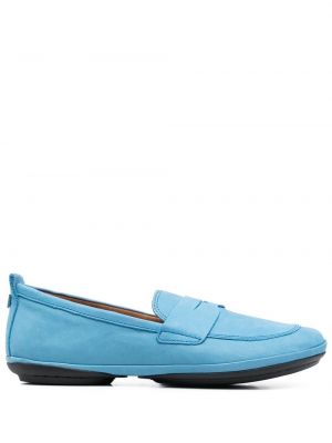 Loafers i mocka med slip-on Camper blå